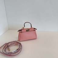 Fendi Peekaboo mini迷你粉色金扣