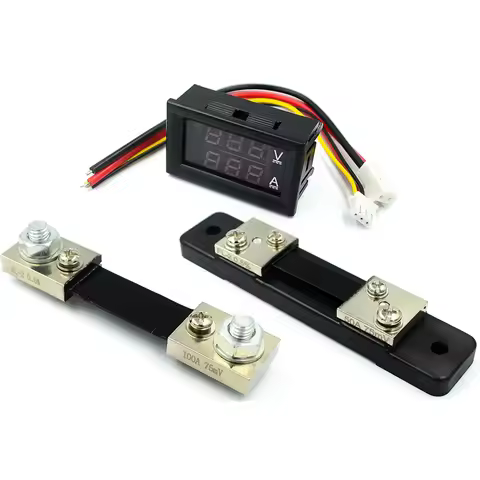 DC0-100V1A 10A 50A 100A LED DC Dual Display Digital Ammeter and Voltmeter Digital Meter Head