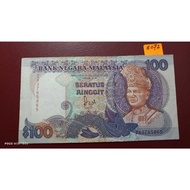 Malaysia 6th Series RM100 Jaffar Hussein Banknote (1986-1995) US Banknote B073 B074