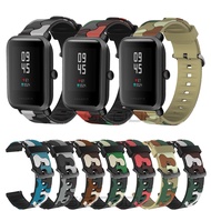 Camouflage Silicone Strap for Xiaomi Amazfit bip 3 / bip u pro / bip s BIT Lite Youth Smart Watch Replacement Wrist bands for Huami Amazfit GTS/GTS 4 3 2 2e 2Mini/GTS 4 mini/ Bip 1S U