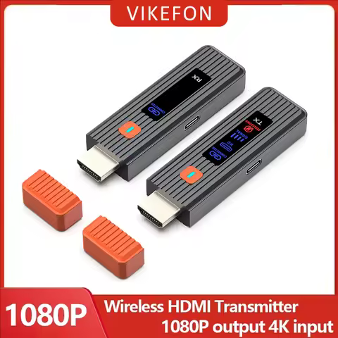 Wireless Video Transmitter & Receiver, LED Screen 8TX TO 1RX 4K Decode Input 1080P@60Hz Low Latency