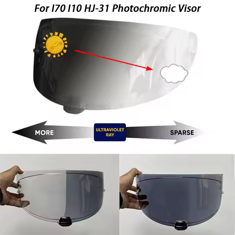 Helmet Visor For HJC I70 i70 I10 Photochromic Visor Lenses Full Face Helmet Shield Parts
