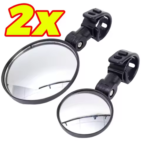 Bicycle Rearview Mirror 360° Rotation Wide-Angle Convex Mirror E-Bike Side Mirrors with Adjustable E