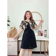 Wool Wave Stretch Dress Decorated With Chiffon. The Is Simple But Beautiful To Wear. Chest Size 40-4