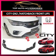 HONDA CITY GN2 2020-2022 / HATCHBACK FRONT BUMPER LIPS SKIRT 3 PCS / BODYKIT ACCESSORIES / RS LIPS