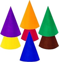 7 Packs Gnomes Hats - Dwarf Hats Felt Cone Hat Elf Hat Pointed Hat Gnome Costume Accessories Crayon