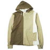 二手 Evisen 滑板 JOCKEY B SHIRT 連帽橄欖球衫，M 碼，棕色 x 米色。這款 Jockey 套頭 Polo 衫是追求休閒風格人士的熱門選擇。