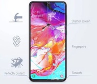 Samsung Galaxy A70 透明鋼化防爆玻璃 保護貼 9H Hardness HD Clear Tempered Glass Screen Protector (包除塵淸㓗套裝）(Clear
