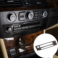 Real Carbon Fiber Audio Panel Sticker For BMW 5 Series E60/E61 Automobile Accessories