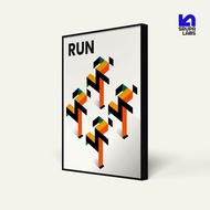 Bauhaus Dynamic Run 40x60 cm Frame & MDF Poster | 30x40 cm | 20x30 cm