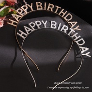 Hair Tie Headband birthday Party Headband happy birthday happy birthday High-End Light Luxury Hair A