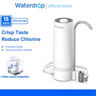 Waterdrop Countertop Water Filter, 4000 Gallons Water Filter for Sink Faucet and Filter Life Reminde