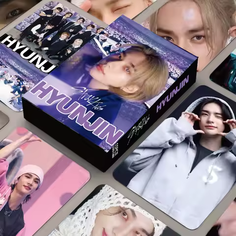 55Pcs/Set SKZOO Stray Kids Hyunjin's New Album In Stock 55 Small Cards Postcards Card Boxes Small Ca