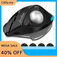 Wireless RGB Trackball Mouse Bluetooth-Compatible & 2.4G Ergonomic Mouse