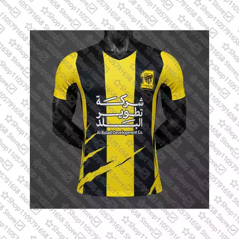 2026/27 Autumn Sports Dry Quickly Casual Men's T-Shirt Family's Clothing Al-Ittihad FC Match Trainin