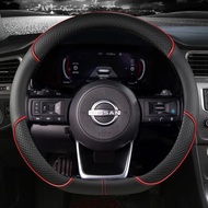 D Shape Car Steering Wheel Cover For Nissan X-Trail Qashqai March Serena Micra Kicks 2017-2019 2023 2024 Altima Teana 2019 Auto Accessories