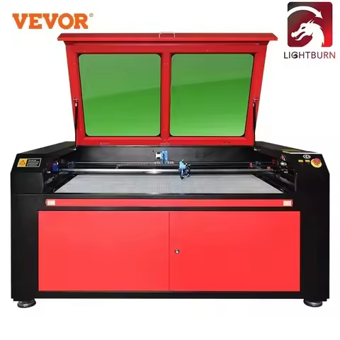 VEVOR Laser Engraver 130W Laser Engraving Machine Lightburn CO2 Laser Tube Woodworking Tools U-Disk 