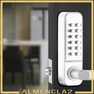 [Almencla2] Mechanical Door Lock with Keypad with Handle Digital Door Waterproof Outdoor Gate Easy t
