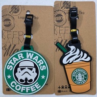 Influencer Fashion Trend Luggage Tag PVC Software Luggage Consignment Pendant Name Tag Star Coffee C