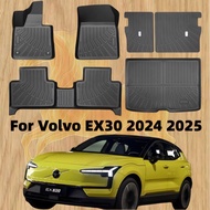 For Volvo EX30 2024 2025 TPE Floor Mats Trunk Mat Cargo Liner Cargo Mat, All Weather Back Seat Cover