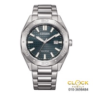 Citizen Eco-Drive Green Dial Silver Stainless Steel Band Men Watch BM7630-80X