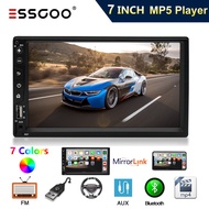 ESSGOO 2 DIn 7" inch Car Stereo Radio FM Bluetooth Mirror Link Car Player Multimedia MP5 Player Mirr