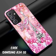 Skincase [KK17] Softcase Glitter SAMSUNG A34 5G Case Premium Camera Protector Softcase Glass Kaca o