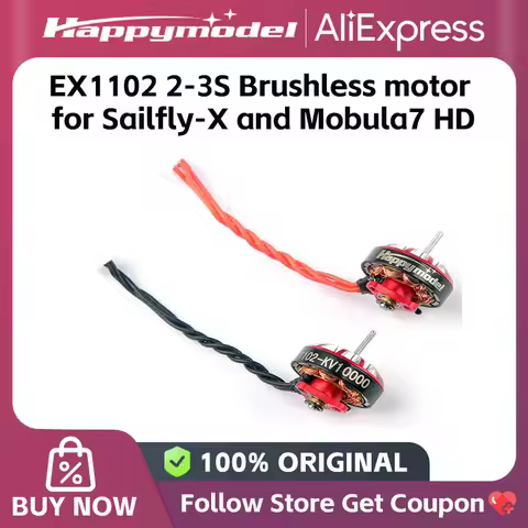 HappyModel EX1102 1102 8500KV 9000KV 10000KV 13500KV 2-3S Brushless Motor CW for Mobula7 HD 75mm 85m