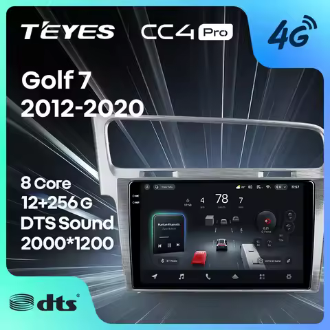 TEYES CC4 PRO For Volkswagen Golf 7 2012 - 2020 CarPlay Android Auto 2DIN Autoradio Car play Radio M