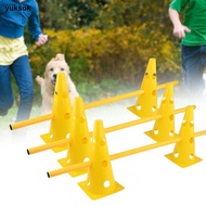 yuksok Dog Agility Hurdle Cone Set Soccer Agility Pole Heavy Duty Multifunctional Cone