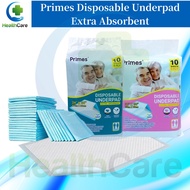 Primes Disposable Underpad Extra Absorbent 70gsm 30'' x 30'' 75cm x 75cm / 24'' x 36'' 60cm x 90cm