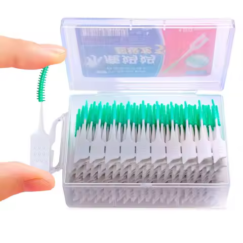 150 pcs/box Silicone Interdental Brushes Super Soft Dental Cleaning Brush Teeth Cleaner Dental Floss