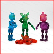 SQ5 4pcs FNAF Action Figure Toy Bonnie Foxy Freddy Chica with Guitar Model Dolls Toys For Kids Gifts