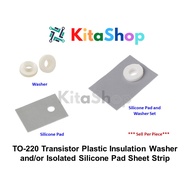 TO-220 Transistor Plastic Insulation Washer and/or Isolated Silicone Pad Sheet Strip