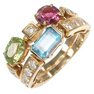 【日本直送】寶格麗 戒指 Allegra 系列 12 號 K18 黃金 複合寶石 約 7.7g BVLGARI【二手】A 級品