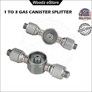 [Woodz] 1 to 3 EN417 Gas Canister Splitter Adapter Screw Type Camping Stove Gas Distributor Connecto