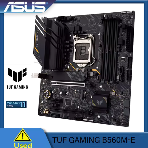 Asus TUF GAMING B560M-E Intel B560 (LGA 1200) mATX with PCIe 4.0, two M.2 slots, 8 Power stages, Rea