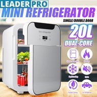 75W Dual Core Home Car Mini Fridge Portable Outdoor Refrigerator Auto Freezer Heater RV Truck Travel