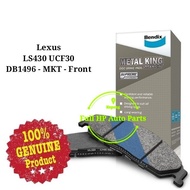 Original Bendix DB1496MKT Front Brake Pad - Lexus LS430 UCF 30