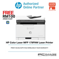HP Color Laser MFP 179FNW Laser Printer Print/Scan/Copy/Fax/Wireless Toner Included 4ZB97A