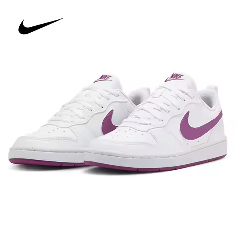 Nike Women's Court Borough Low Sneakers Classic White Versatile Lightweight Casual Skate Shoes DV545