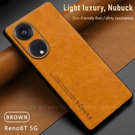 OPPO Reno Reno8 8 T Reno8T 5G Casing Nubuck Leather Hard Phone Case Cover