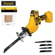 เลื่อยไฟฟ้าไร้สาย VIVISSO เลื่อยไฟฟ้าแบบลูกสูบปรับความเร็วได้ ตัดโลหะและไม้ ใช้กับแบตเตอรี่ Dewalt 2