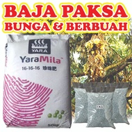 ❀Baja Paksa Buah Khas Untuk Cepat Berbunga Berbuah Lebat Tahan Lasak YaraMila 16-16-16 Repack 1kg❤