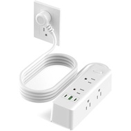 Power Strip with Switch, Equipped with A Device Card Slot Multi Plug Extension Cord, 2 Type-C and 1 