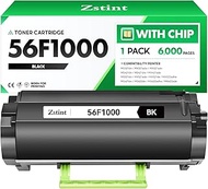 56F1000 Toner Cartridge with chip Black 1-Pack Replacement for Lexmark 56F1000 56F1H00 56F000G Toner