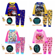 [SG SELLER] Cuddle Me kids Glow in the Dark Pyjamas girls sleepwear transformers toki doki spiderman paw patrol