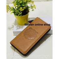 Dompet Panjang Kulit Lembu Lelaki Unisex 100% Genuine Leather Long Wallet Men Wallet Beg  Dompet ori