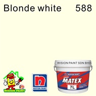 7L BLONDE WHITE 588 NIPPON PAINT SUPER MATEX EMULSION INTERIOR MATT QUALITY PAINT KUASA PENUTUP YG C