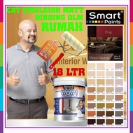 SMART WOW EMULSION PAINT  18 LITER Cat Batu Cat Dinding Dalam CAT RUMAH Interior Wall Finish ( BROWN